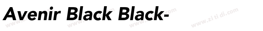 Avenir Black Black字体转换